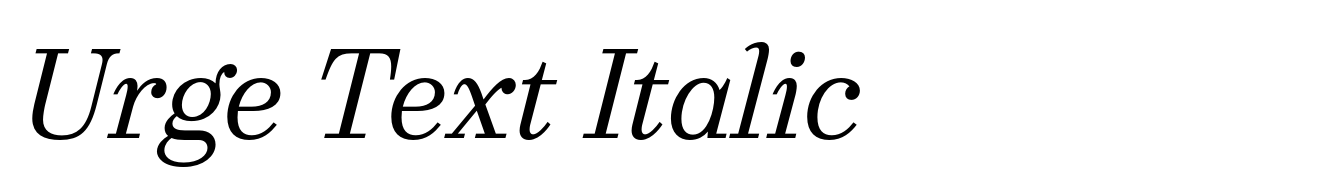 Urge Text Italic